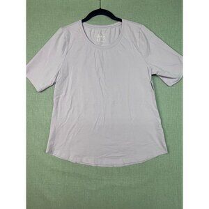 D&Co. Denim Company Women's Light Purple Casual Scoop Neck Shirt Small USED